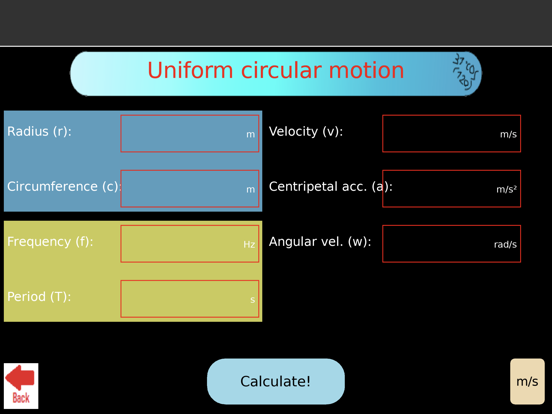 Physics problem solver: Motion screenshot 2