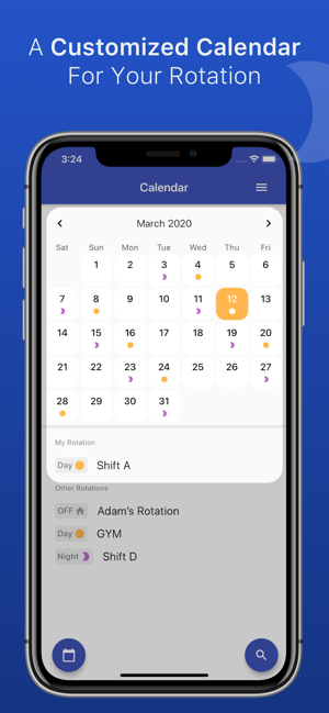 Monaweb -Shift worker calender