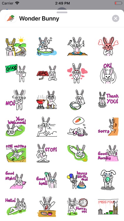 Wonder bunny sticker