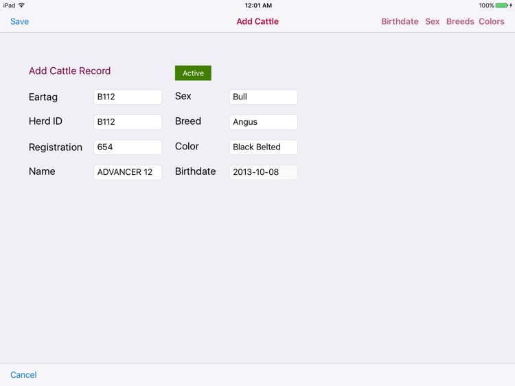 Cattle Measurements Database screenshot-4