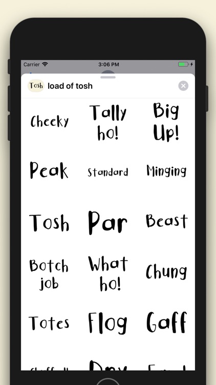 Tosh - real English words