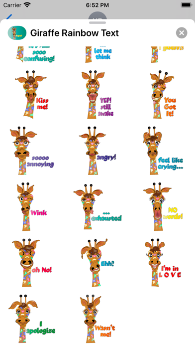 Giraffe Rainbow Text screenshot 4