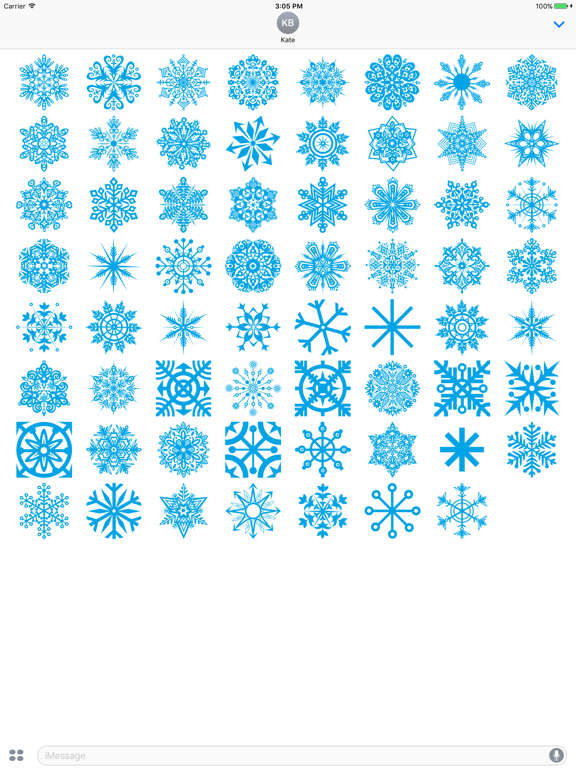 Screenshot #5 pour Beautiful Snowflakes Stickers