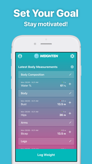 Weighten - Weight Tracking app screenshot 3