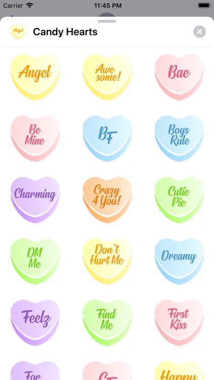 Candy Hearts Love