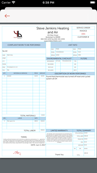 How to cancel & delete HVAC Invoice from iphone & ipad 3