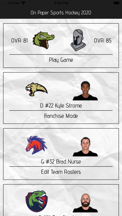 On Paper Sports Hockey '20