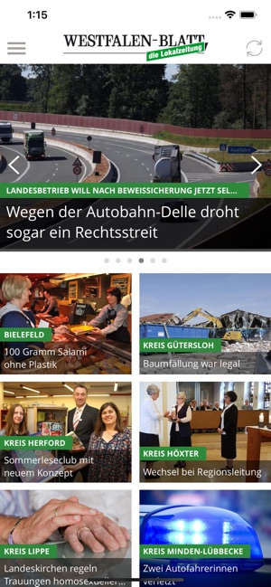 WB News App für iPhone