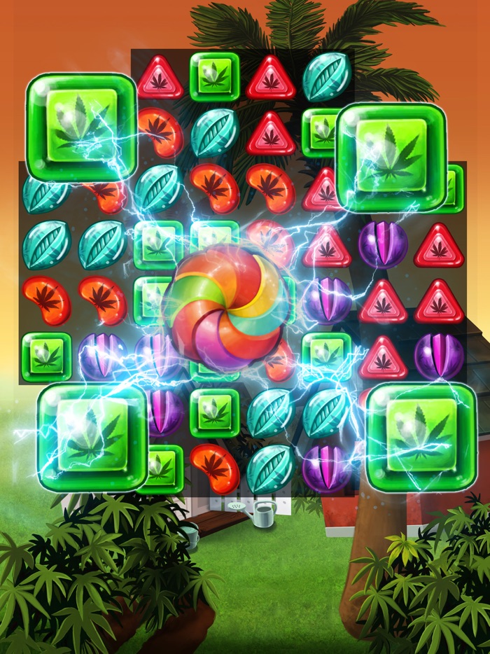 Weed Match 3 Candy Jewels