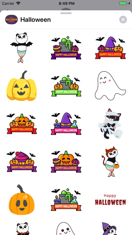 Kitty Halloween Stickers