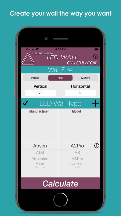 Alford LED Wall Calculator