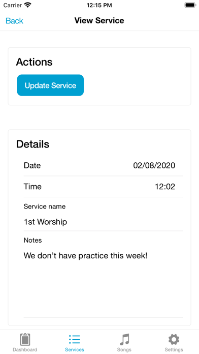 Church Service Planner screenshot 2