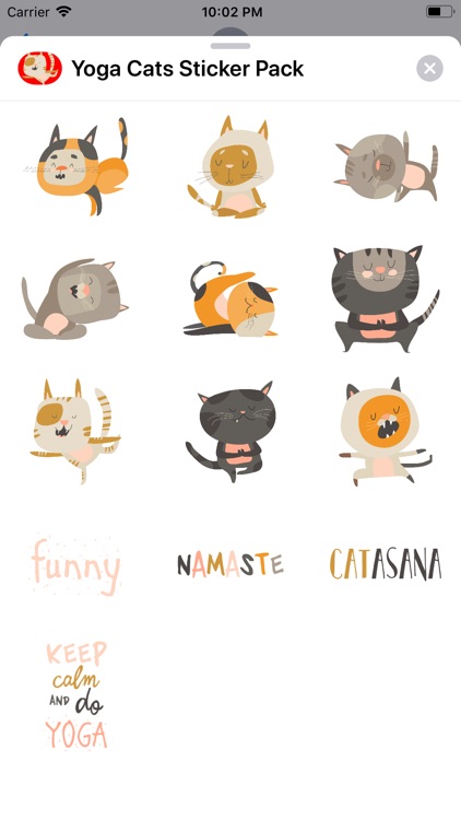 Cute Cat Yoga Stickers