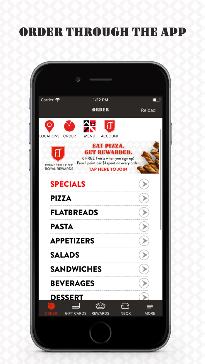 Round Table Pizza Rewards