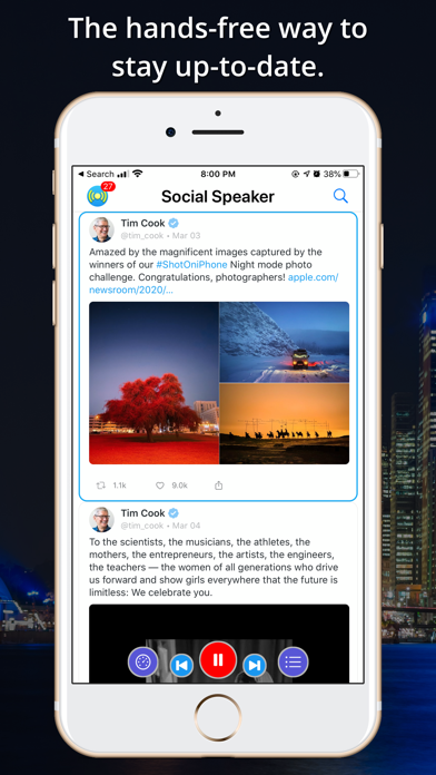 Social Speaker for Twitter screenshot 2