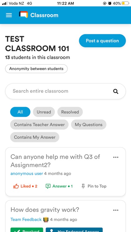 Classroom App