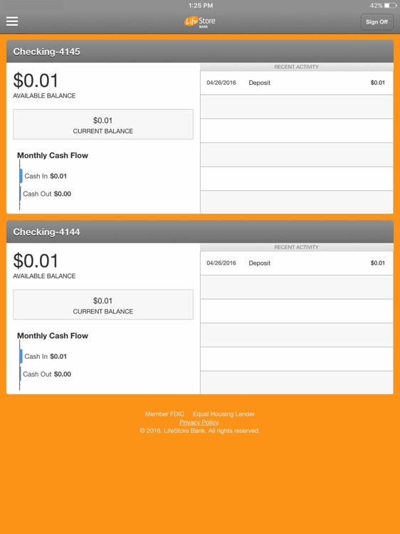 LifeStore Bank Mobile for iPad