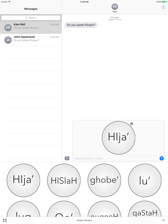 Screenshot #4 pour Klingon Stickers
