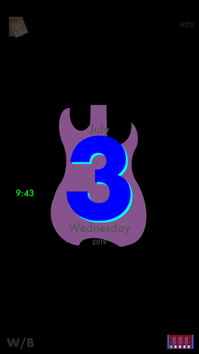 GuitarSilhouetteCalendarLite screenshot 3