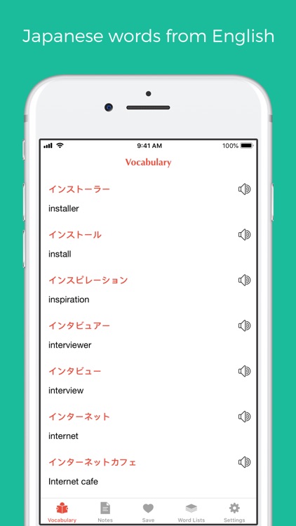 Japanese words from English