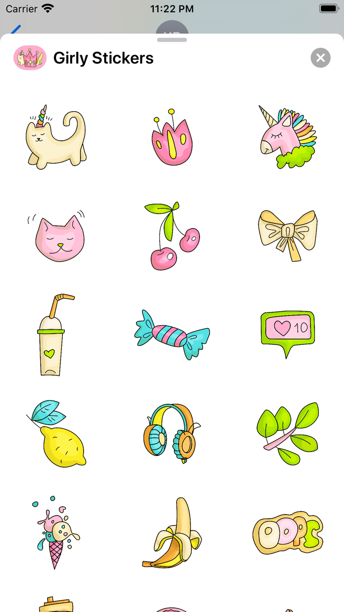 Girly Stickers App