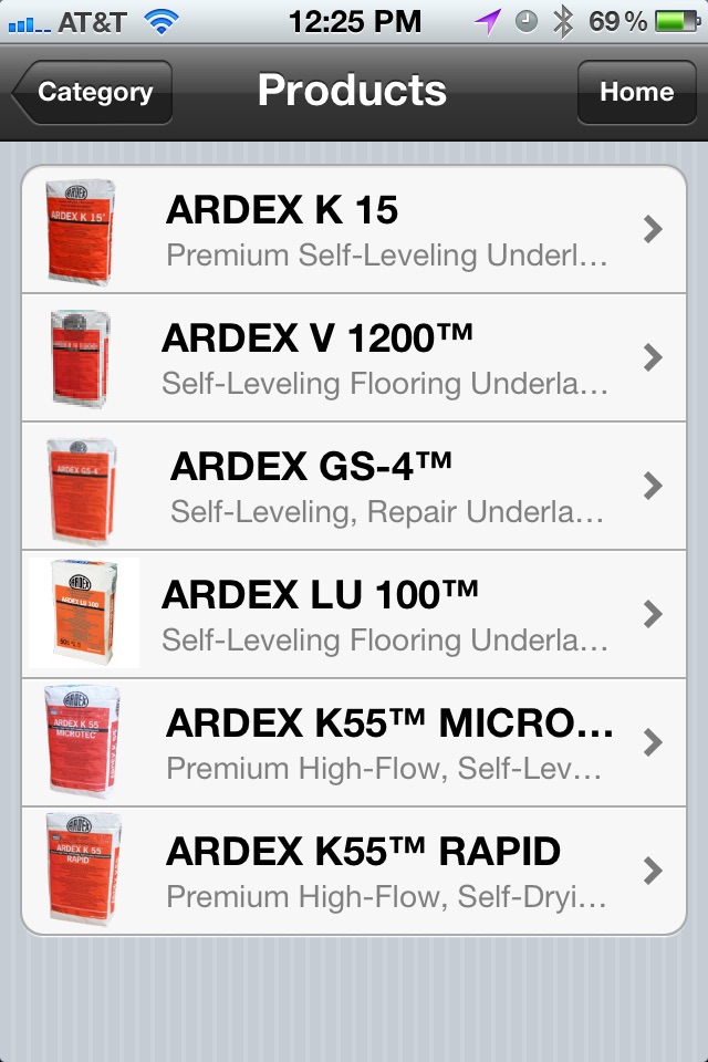 ARDEX Americas Product Calc screenshot 3