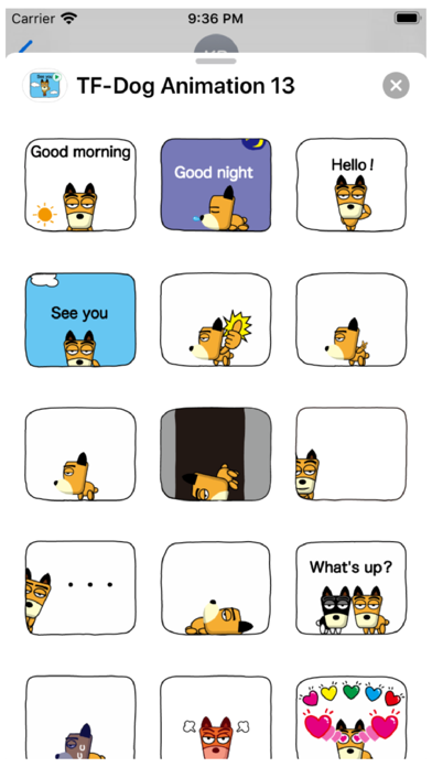 TF-Dog Animation 13 Stickers screenshot 2