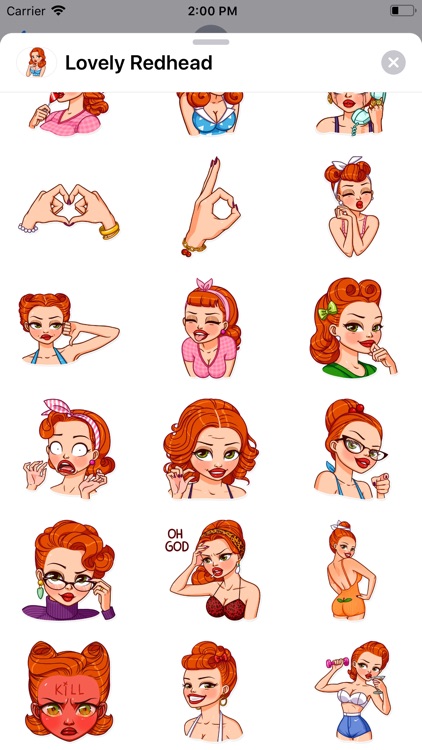 Lovely Redhead Sticker Pack