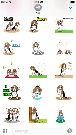 Game screenshot Animated Cute Beagle Stickers hack