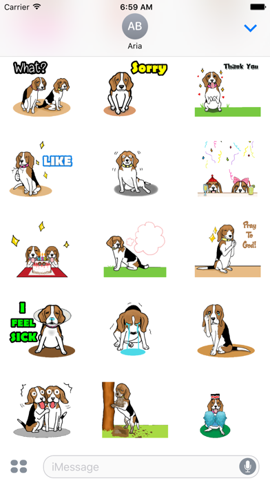 Animated Cute Beagle Stickers screenshot 3