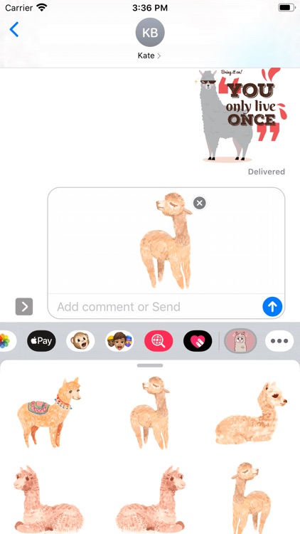 Fluffy Alpaca Stickers