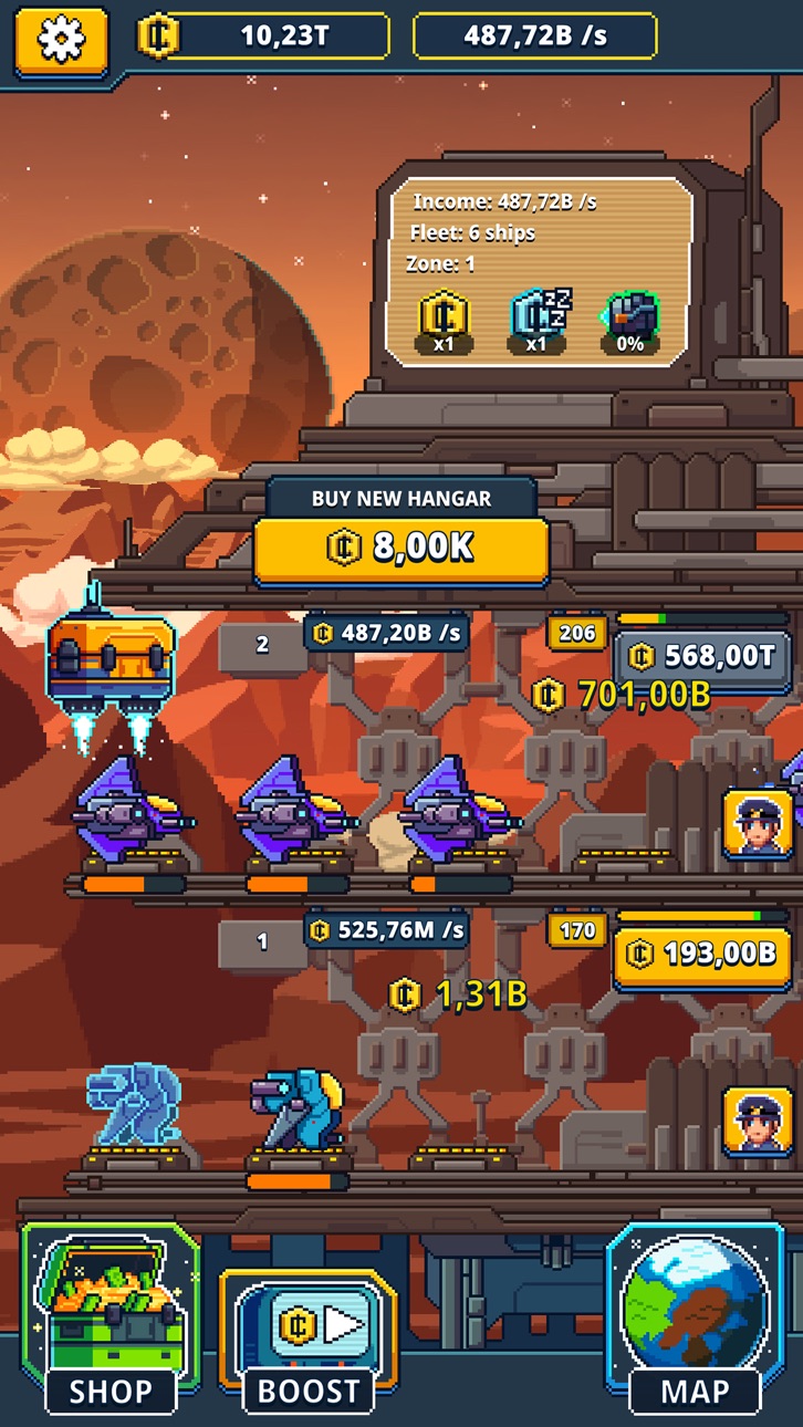 Idle Space: Tycoon - Free Hack screenshot 2 - iOS game interface