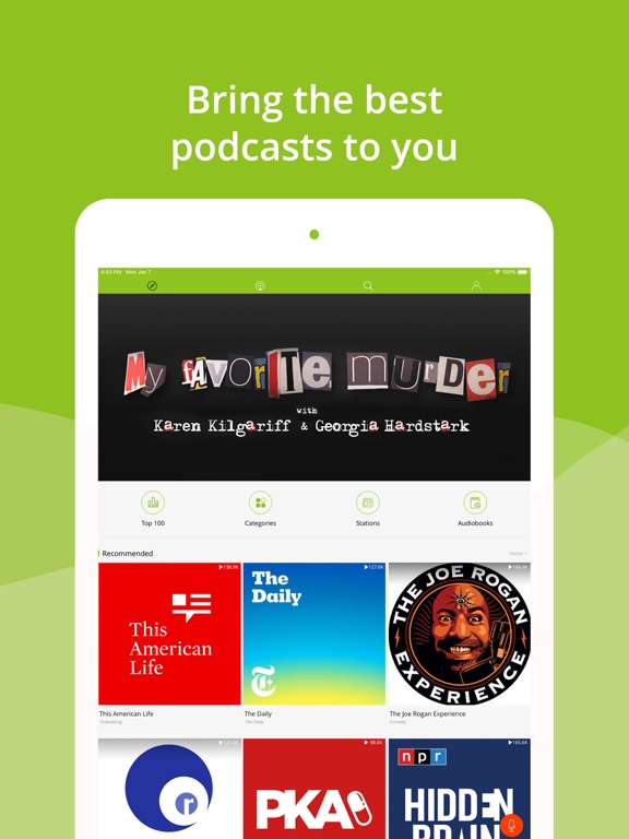 Podbean Podcast App screenshot