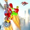  In this flying moto bike shooting game, super robot  Moto Bike shooter is on patrolling mission because transforming robots are attacking the gangster robot city and try to control over the bike robot flying bike city