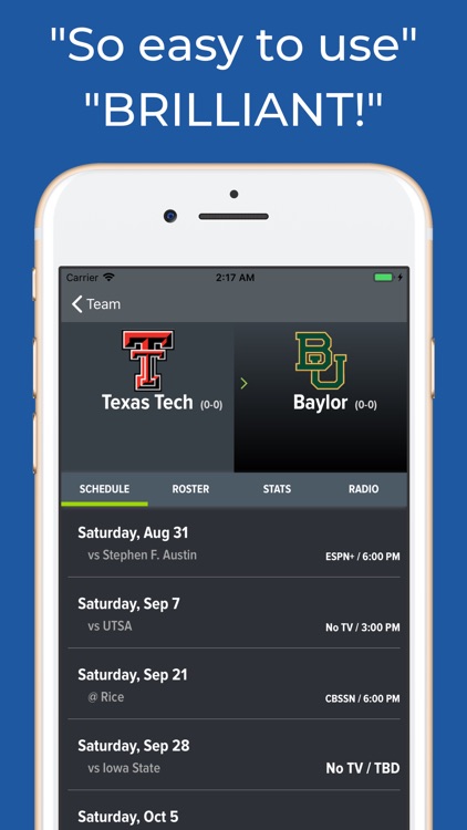Texas Tech Football Schedules screenshot-8