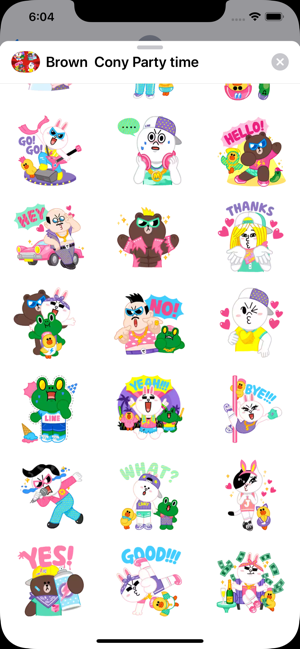 Brown  Cony Party time Sticker(圖3)-速報App