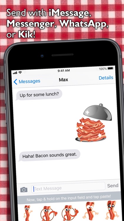 BaconMoji bacon emoji stickers screenshot-3