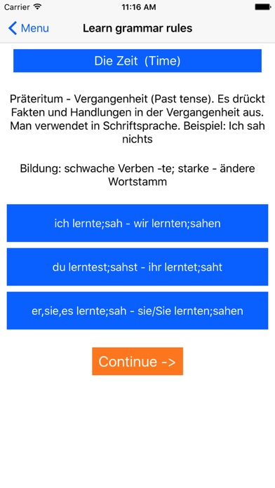 German exercises, test grammar screenshot 3
