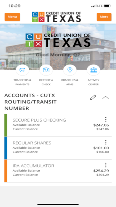 CUTX Mobile Banking screenshot 2