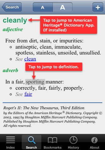 Roget's II: New Thesaurus screenshot 3