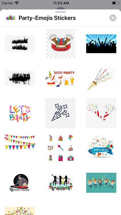 Party-Emojis Stickers