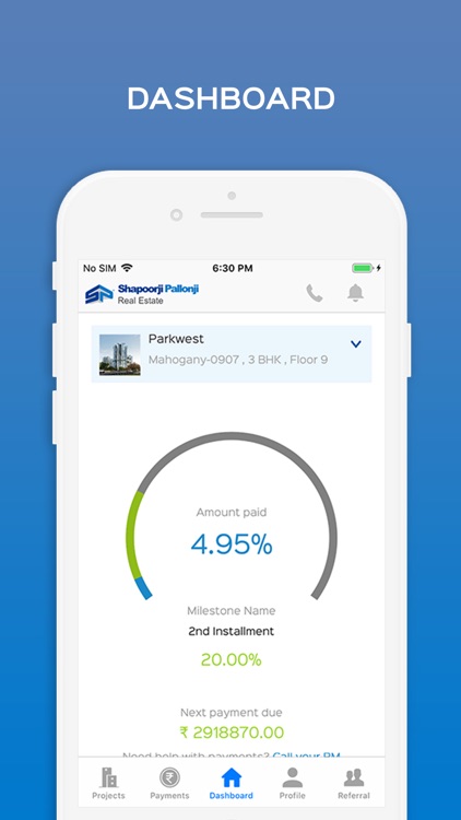 Shapoorji Customer Application