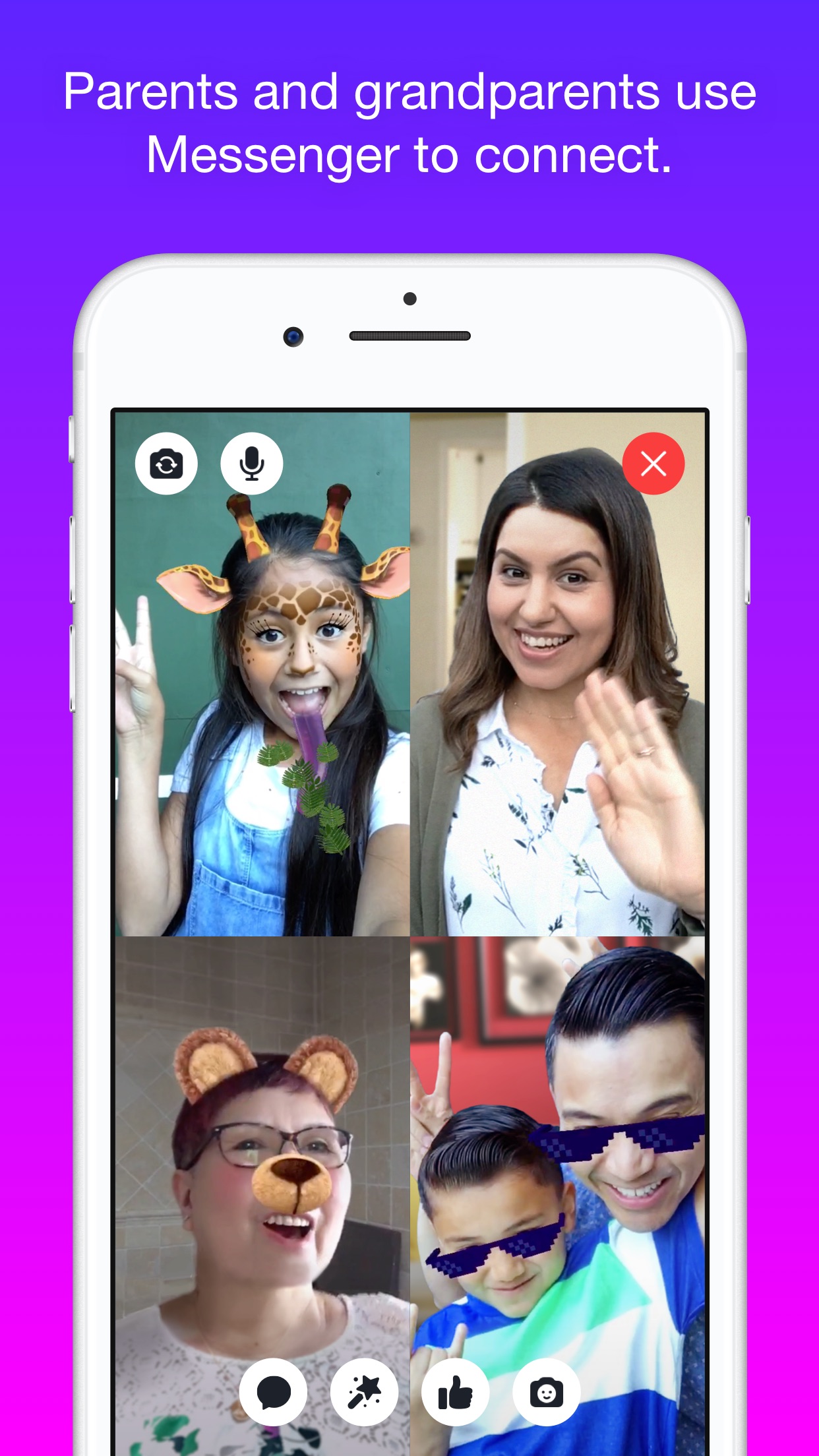Screenshot do app Messenger Kids