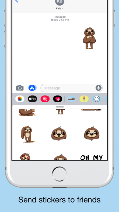 Sloth emojis & funny stickers screenshot 4