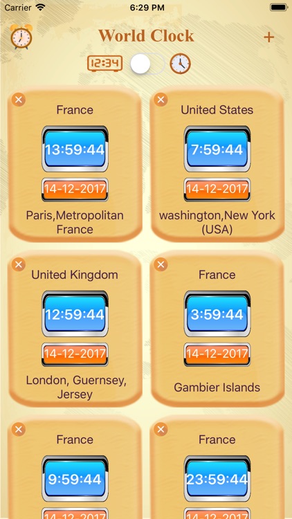 World Clock - Digital Widget