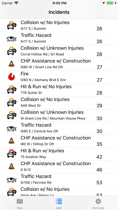 CHP Traffic Incidents screenshot 2
