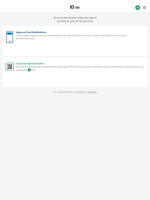 iPad Image of ID.me Authenticator