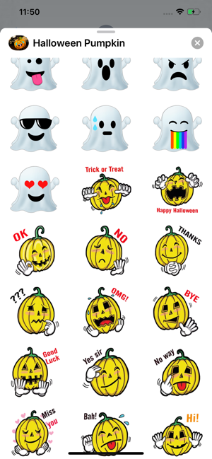 Halloween Pumpkin Cut stickers(圖2)-速報App