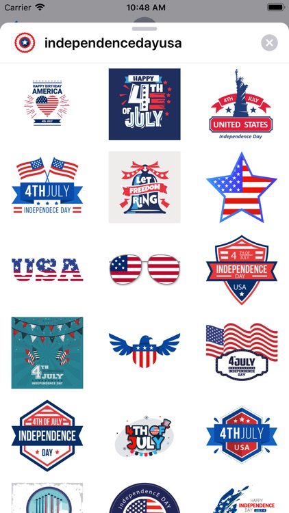 Independence day USA stickers