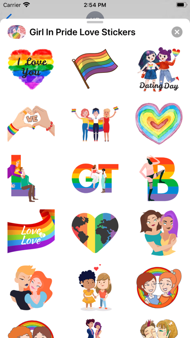 Girl In Pride Love Stickers screenshot 3